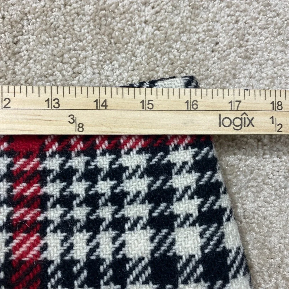 Talbots Skirt Womens 8 Wool Blend Black Plaid Straight Ladies Preppy Classic 90s